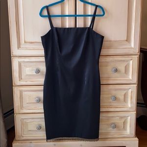 Black beaded fringe dress